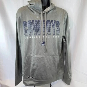 NEW New Era NFL Dallas Cowboys Combine Training Pullover Hoodie Gray Mens L